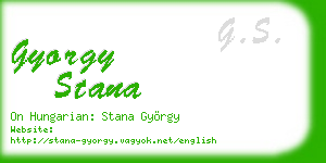 gyorgy stana business card
